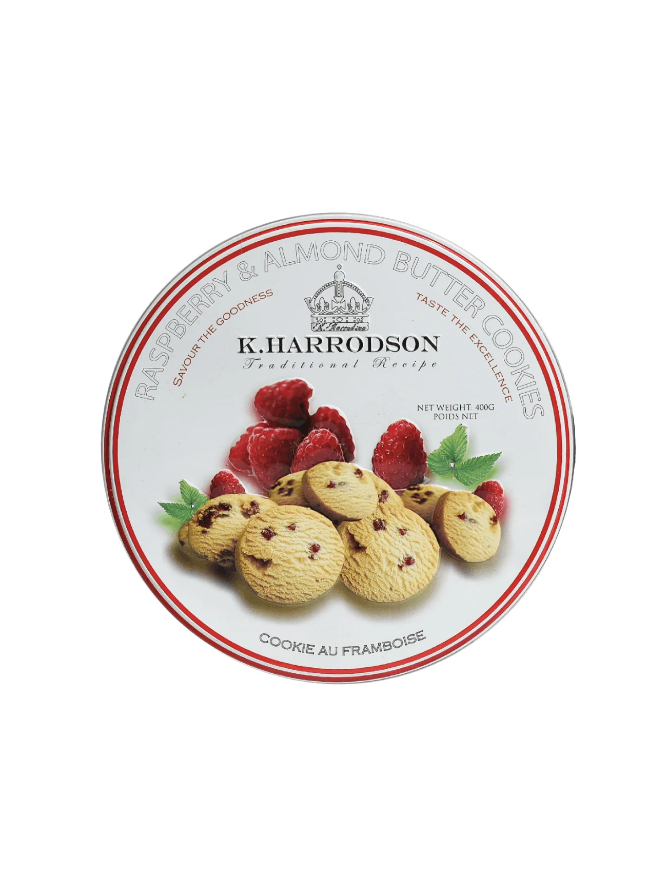 K.HARRODSON BUTTER COOKIES-RASP&ALMOND 400G - Image 3