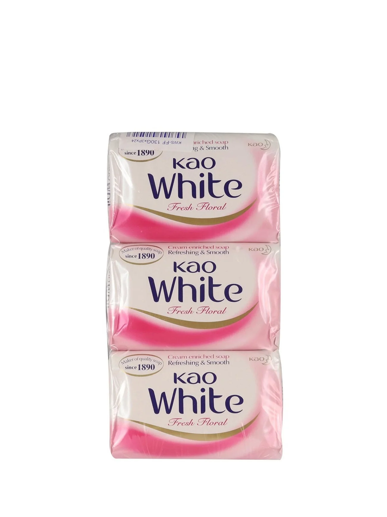 KAO WHITE BAR SOAP FRESH FLORAL 3X130G - Image 2