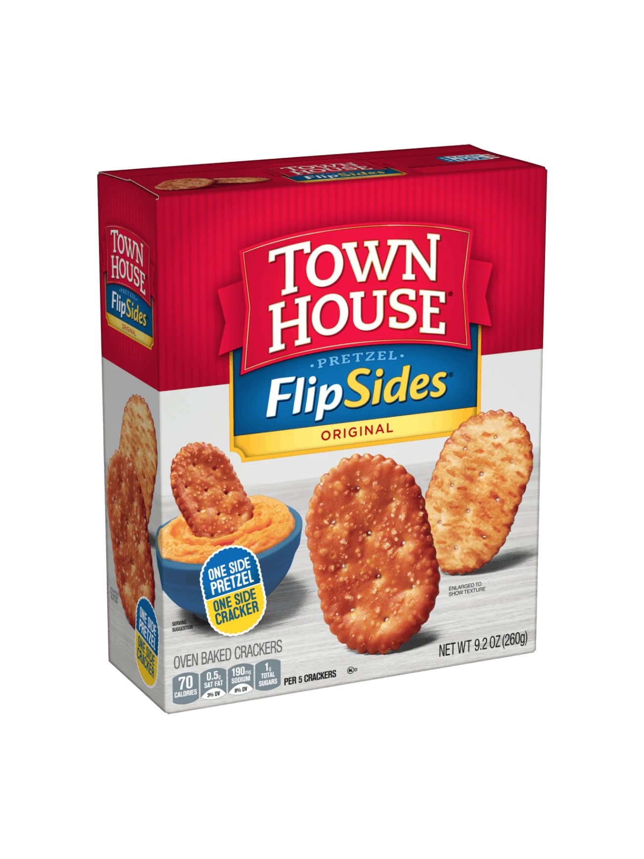 KELLOGGS TOWN HSE PRETZ CRACKERS (FLIPSIDES) 260G