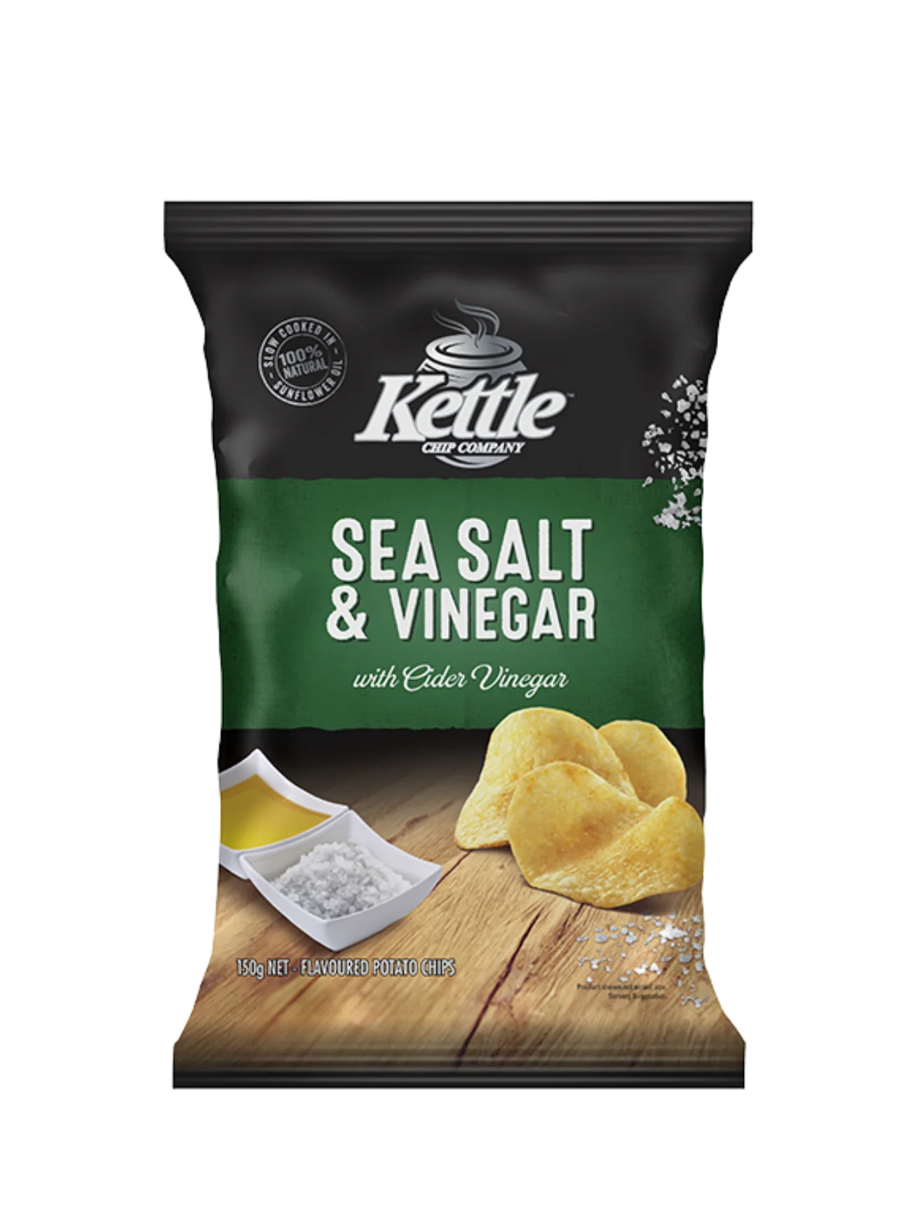 KETTLE COOKED CHIPS SALT & VINEGAR 150G - Image 2