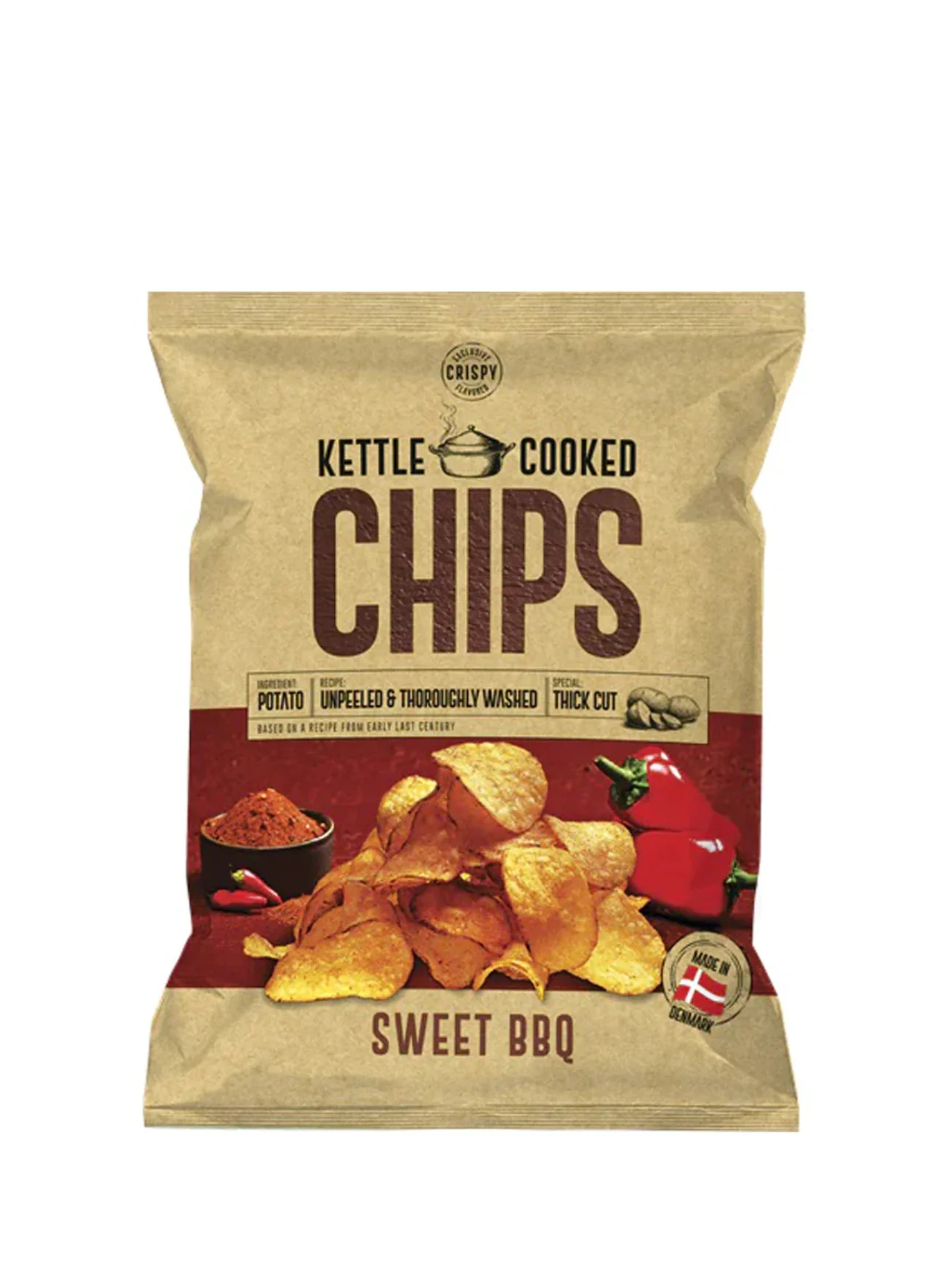 KETTLE COOKED CHIPS SWEET BBQ 150G