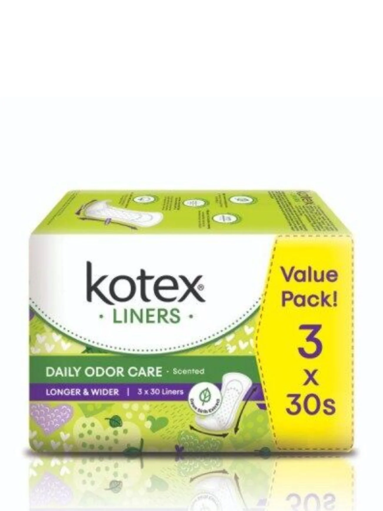 KOTEX DAILY ODOR CARE LINER-SCENTED 3X32S