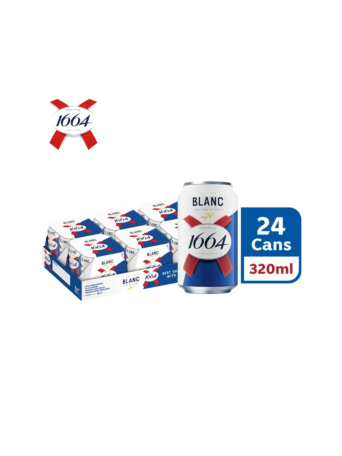 KRONENBOURG 1664 BLANC CAN 24*320ML