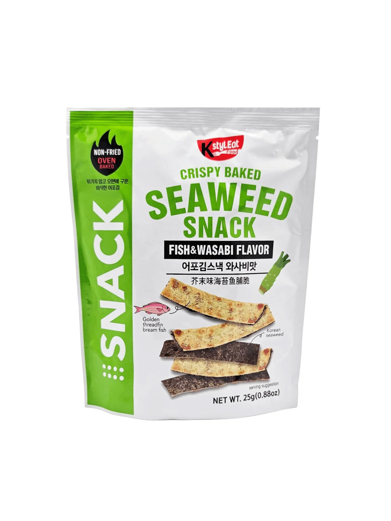 KSTYLEAT SEAWEED SNACK FISH & WASABI 25G