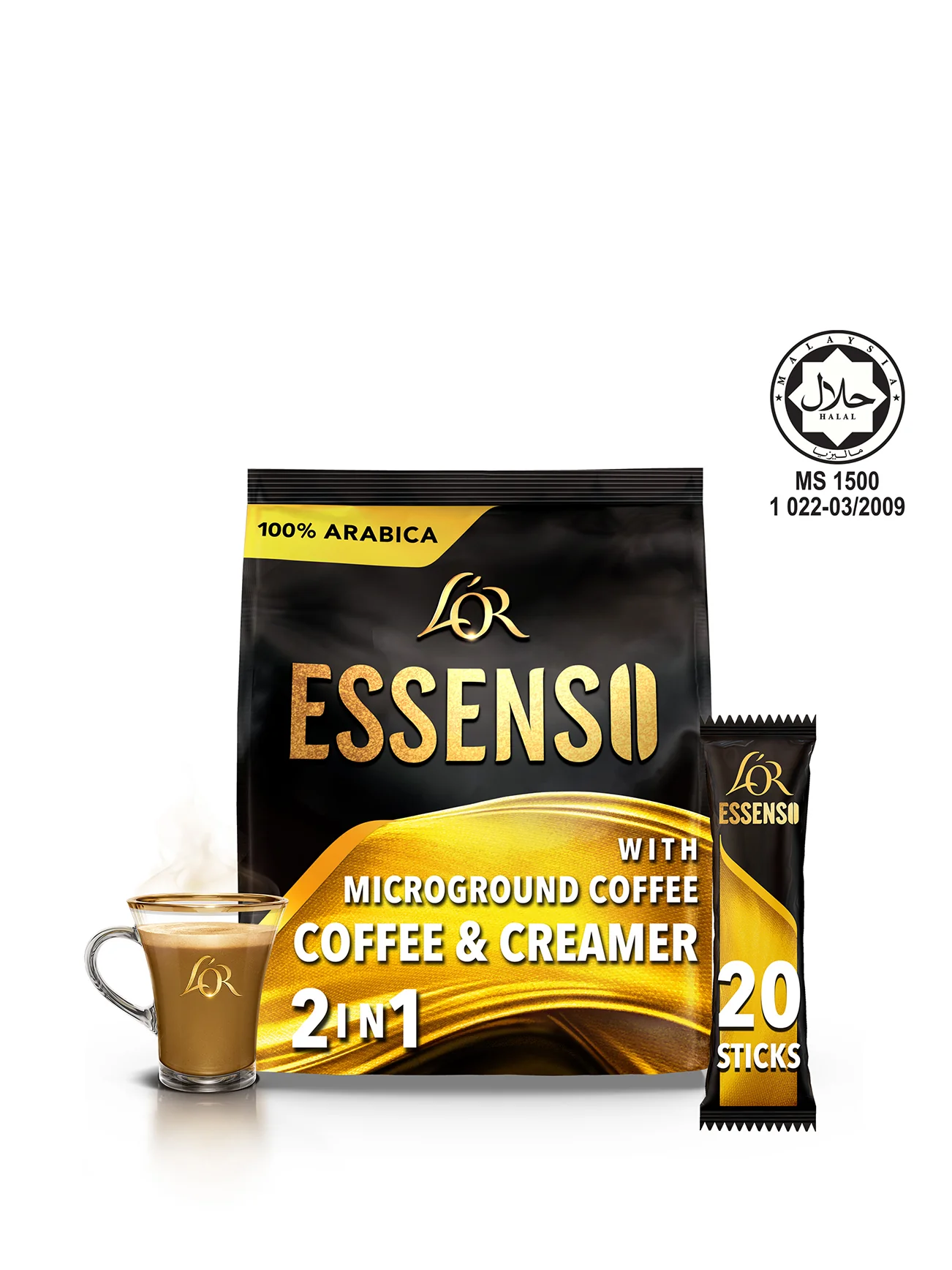 L'OR ESSENSO 2IN1 MICROGRD COFFEE&CREAMER 20SX16G - Image 3