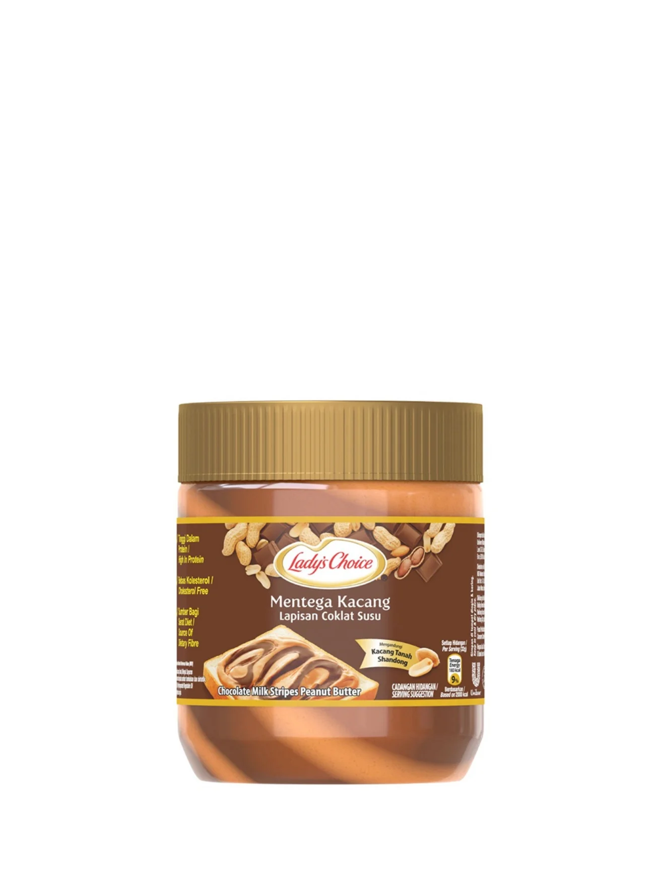 LADYS CHOICE PEANUT BUTTER CHOCO STRIPE 330G