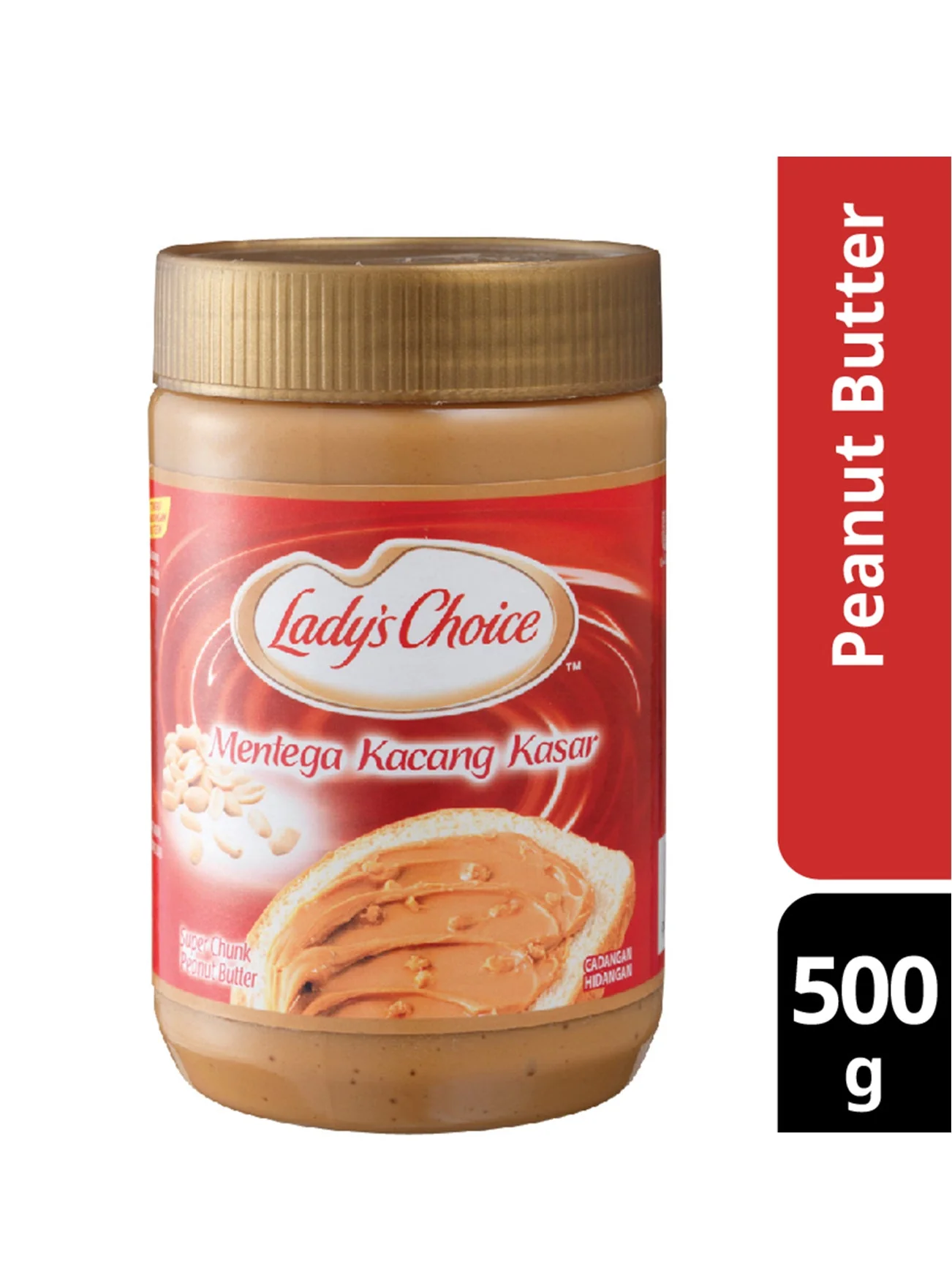 LADYS CHOICE PEANUT BUTTER CHUNKY 500G - Image 2