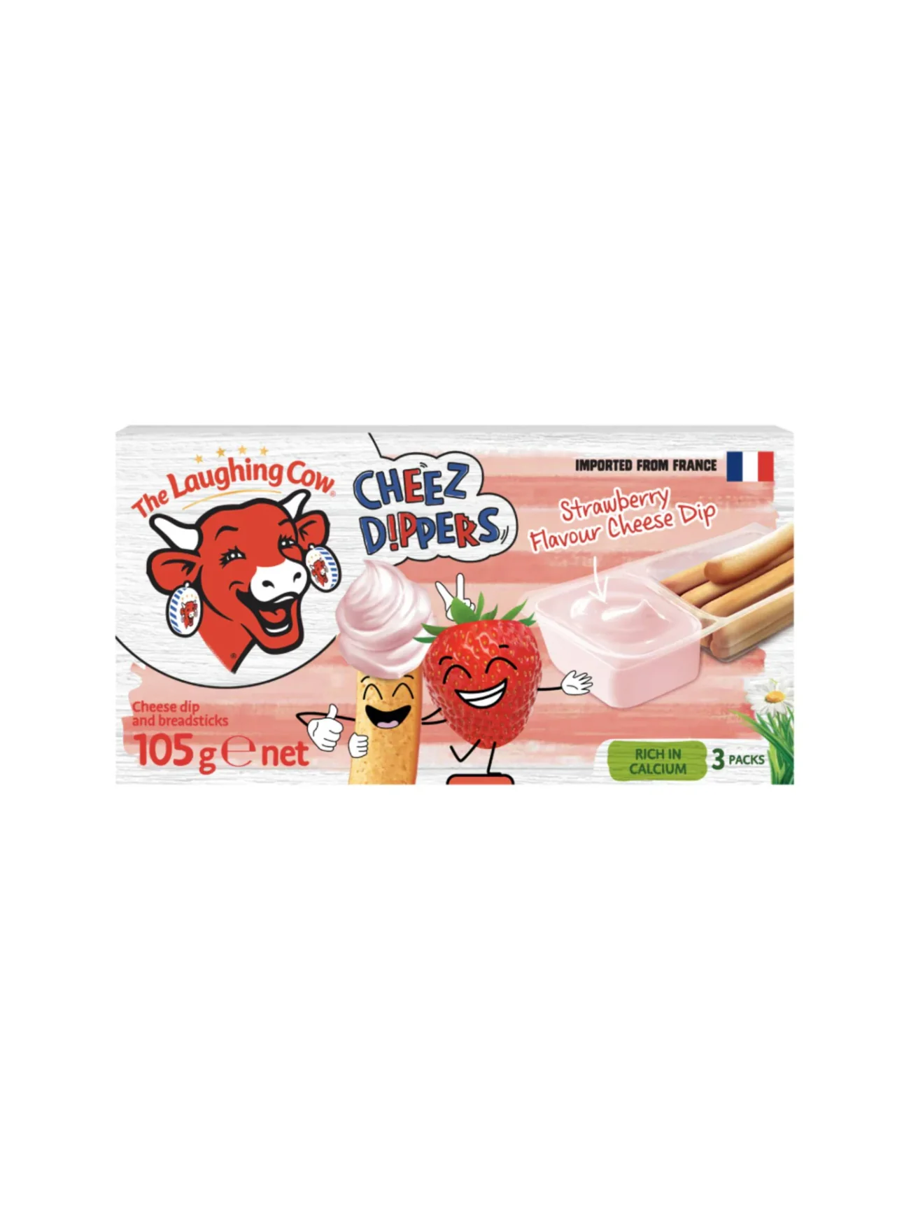 LAUGHING COW CHEEZ DIPPERS STRAWBERRY 105G