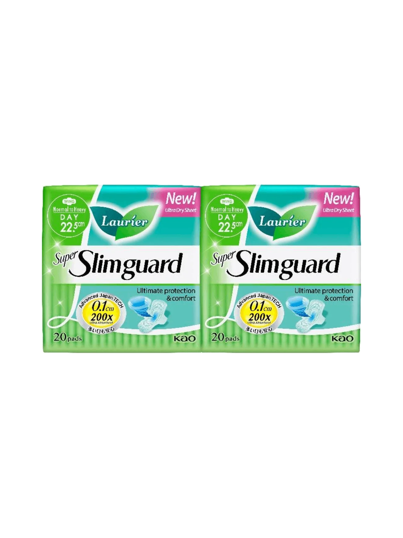 LAURIER SUPER SLIMGUARD DAY W 22.5CM 2X20S