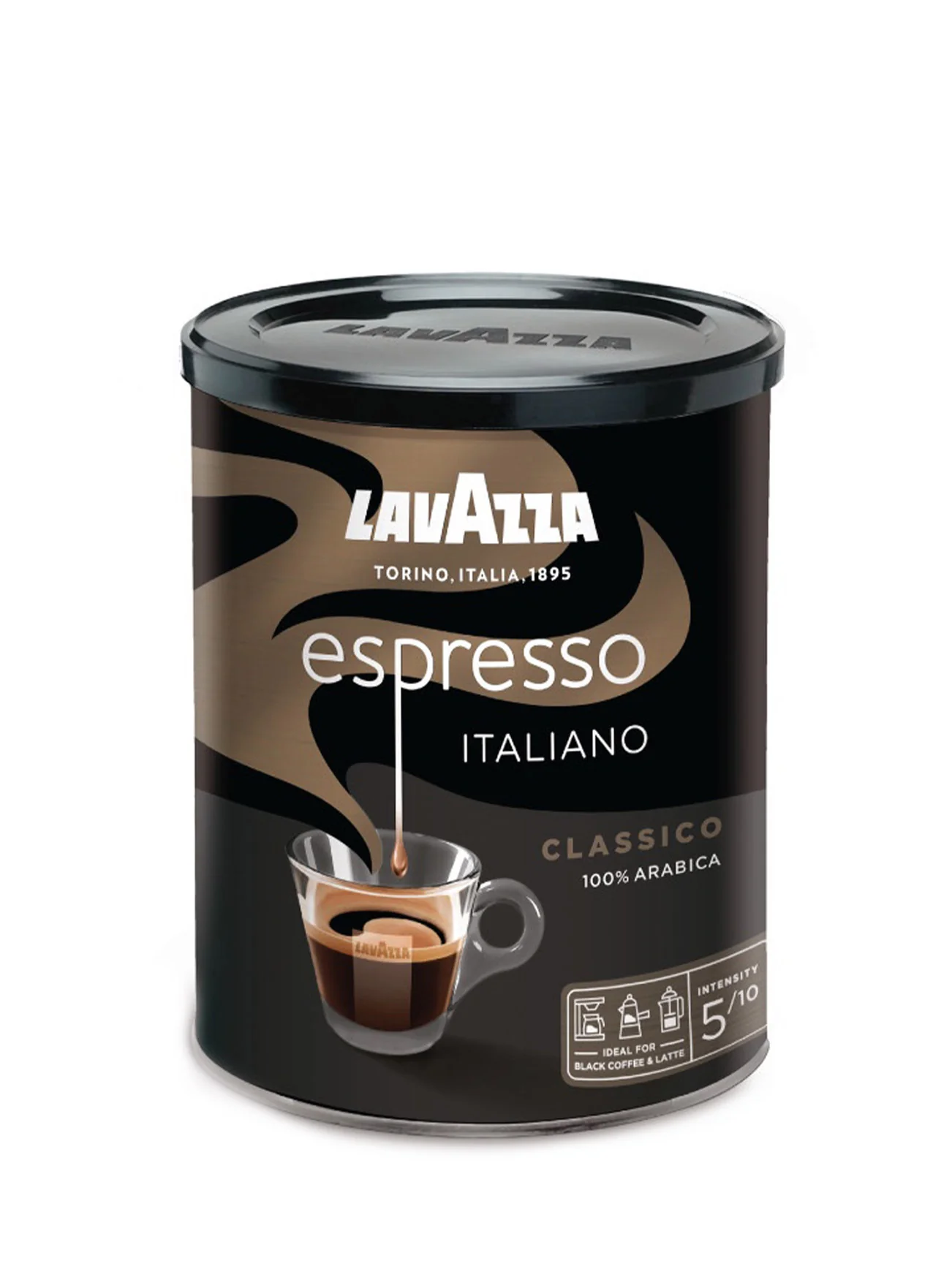 LAVAZZA CAFE ESPRESSO (BLACK) TIN 250G - Image 2