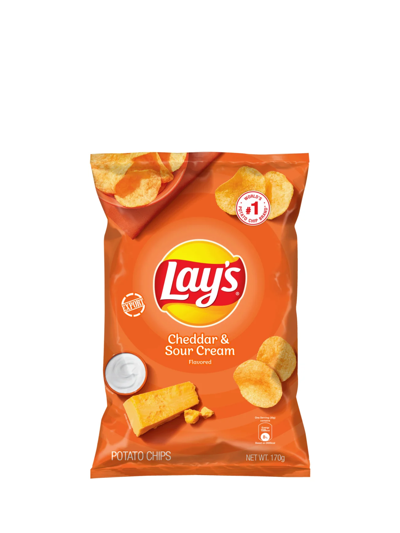 LAY'S CN CHEDDAR & SOUR CREAM 170G