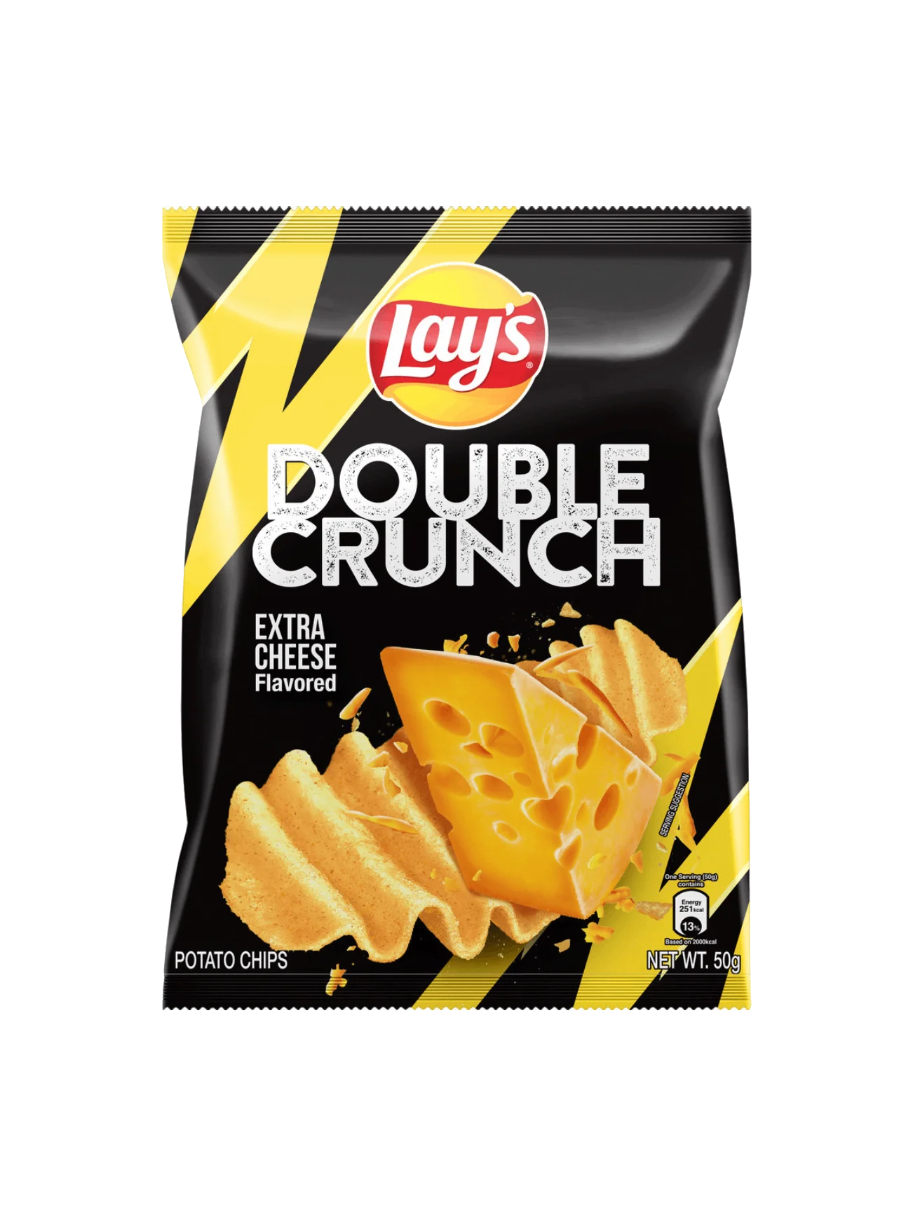 LAY'S DOUBLE CRUNCH EXTRA CHEESE 50G