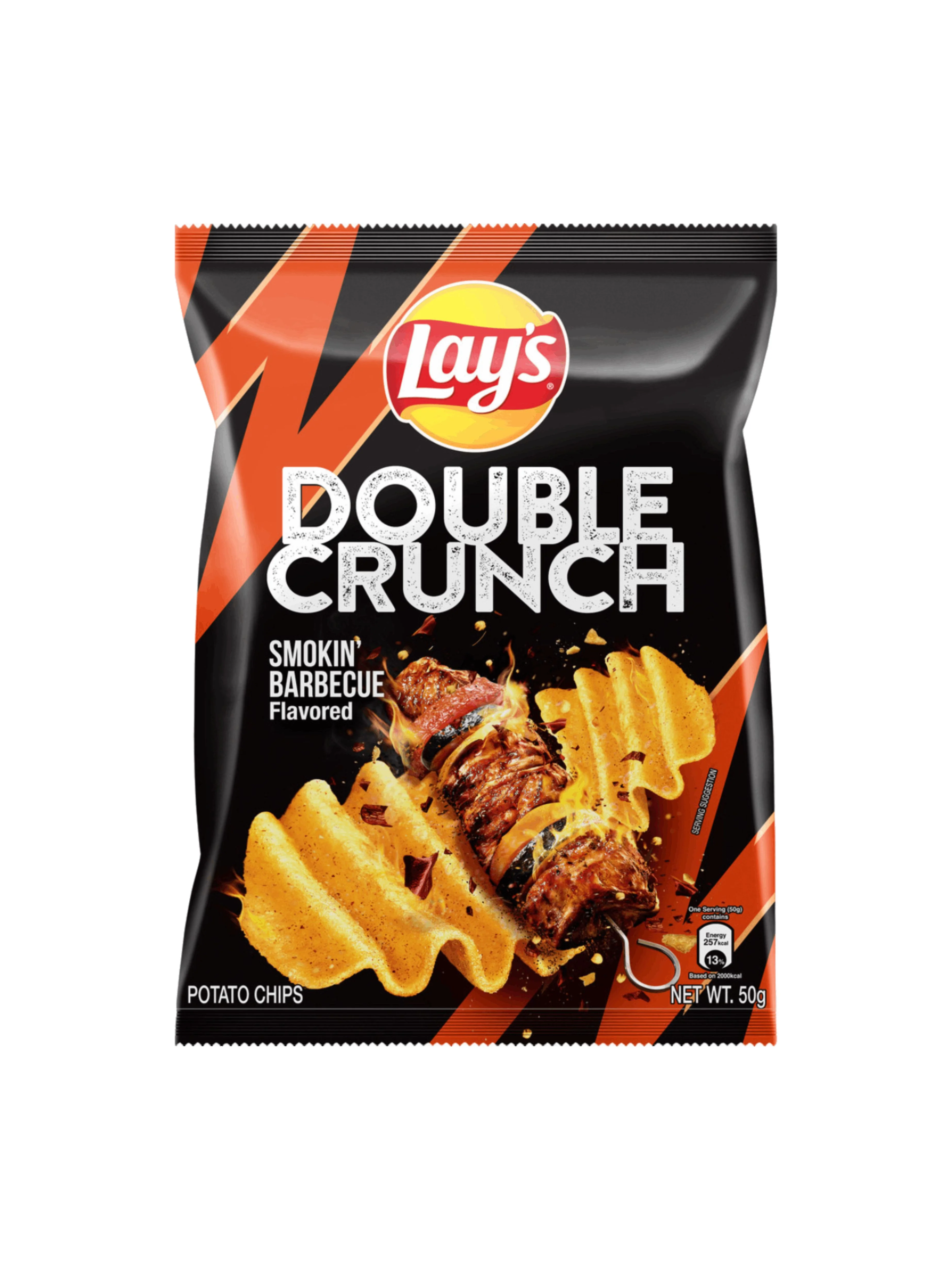 LAY'S DOUBLE CRUNCH SMOKIN' BBQ 50G