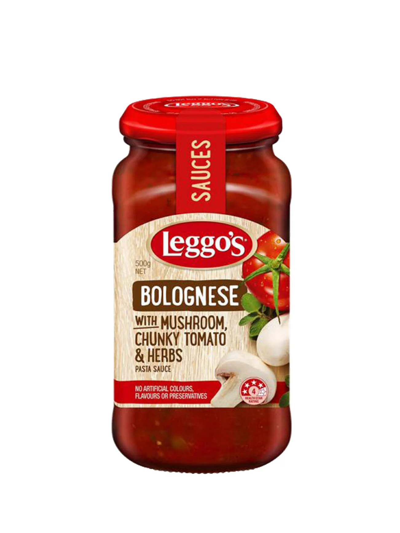LEGGO'S BOLOGNESE MUSHROOM CHUNKY TOMATO 500G - Image 2