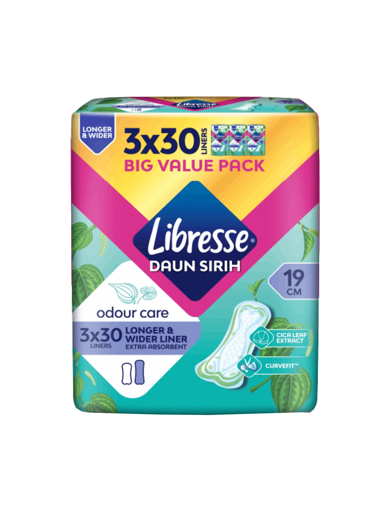 LIBRESSE DAUN SIRIH O/CARE  LW LINER 3X30S