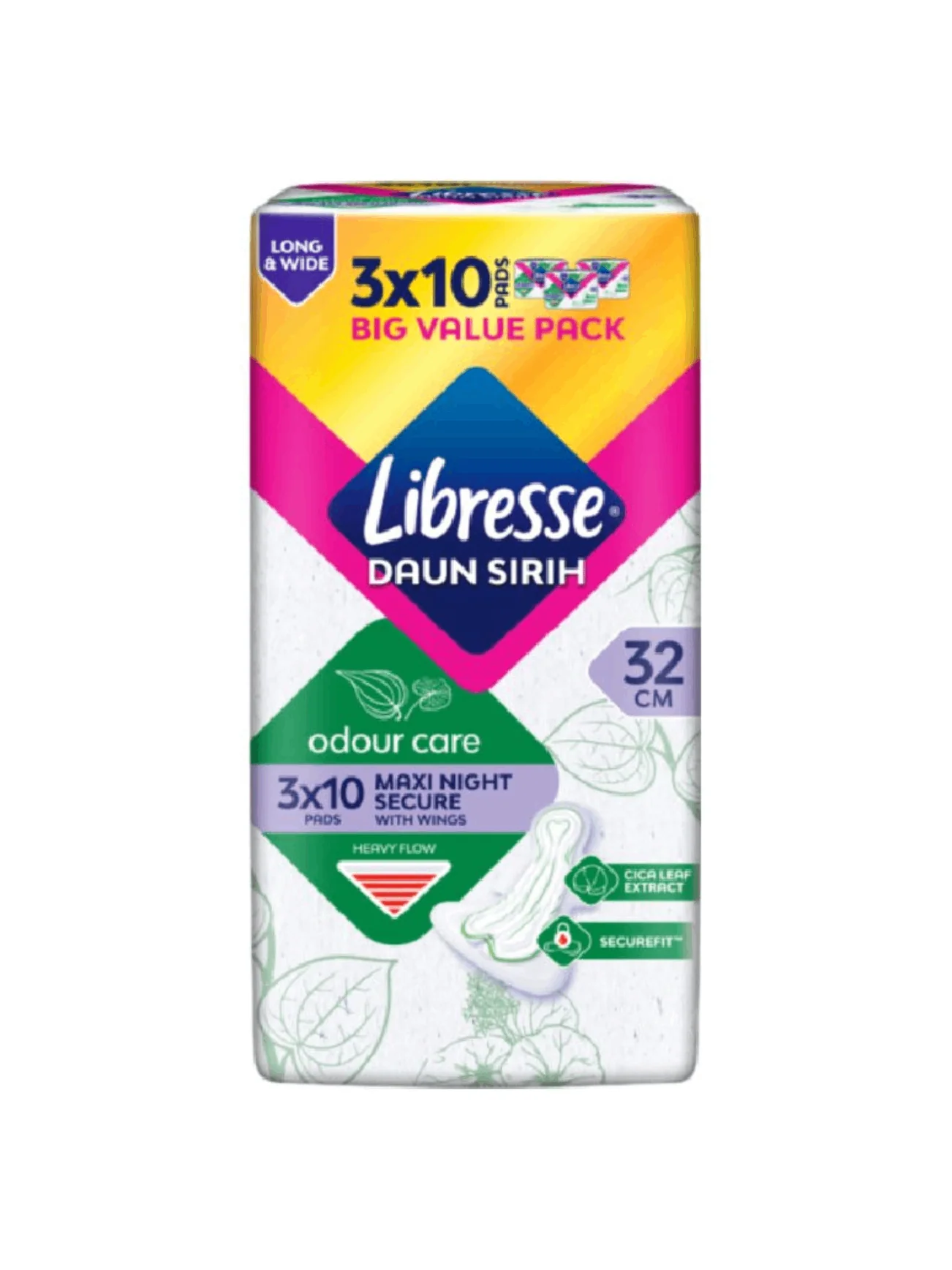 LIBRESSE DAUN SIRIH OCARE MAXI NIGHT W 32CM 3X10S