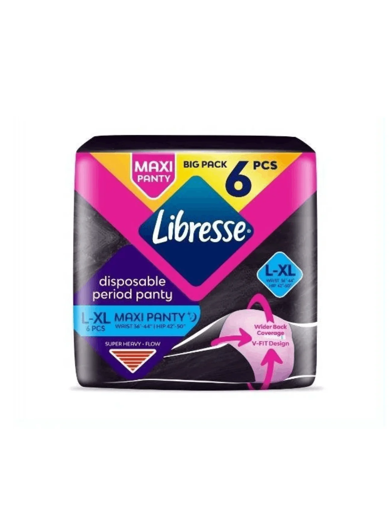 LIBRESSE MAXI PANTY L-XL 6S