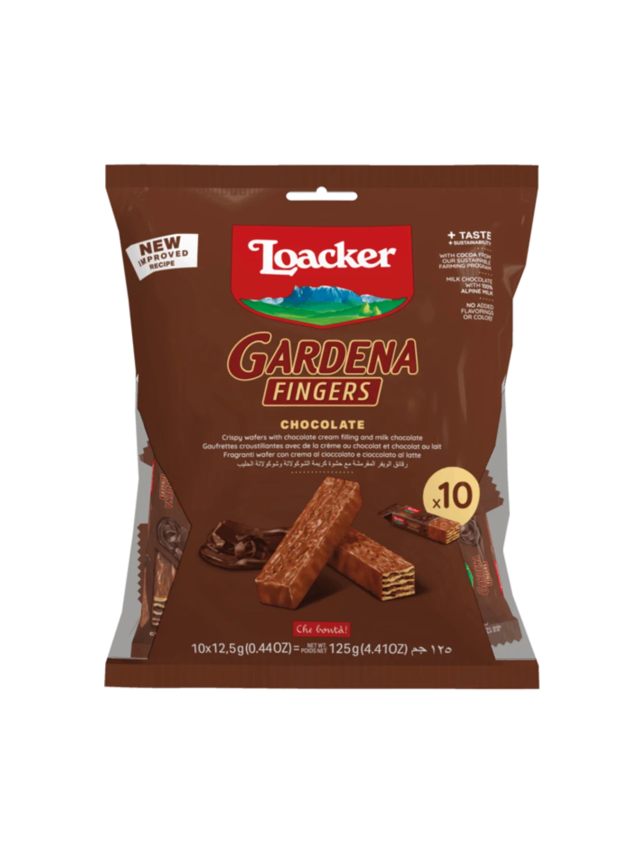 LOACKER GARDENA FINGERS CHOCOLATE 125G