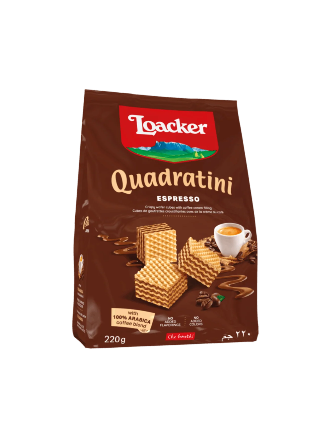 LOACKER QUADRATINI ESPRESSO 220G