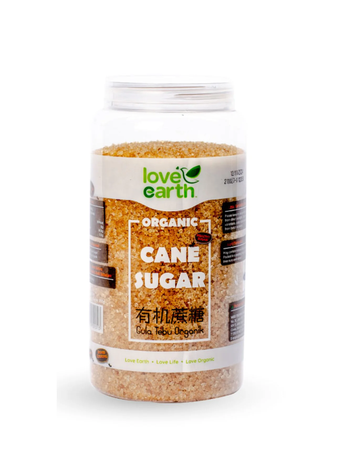 LOVE EARTH ORG CANE SUGAR 800GM
