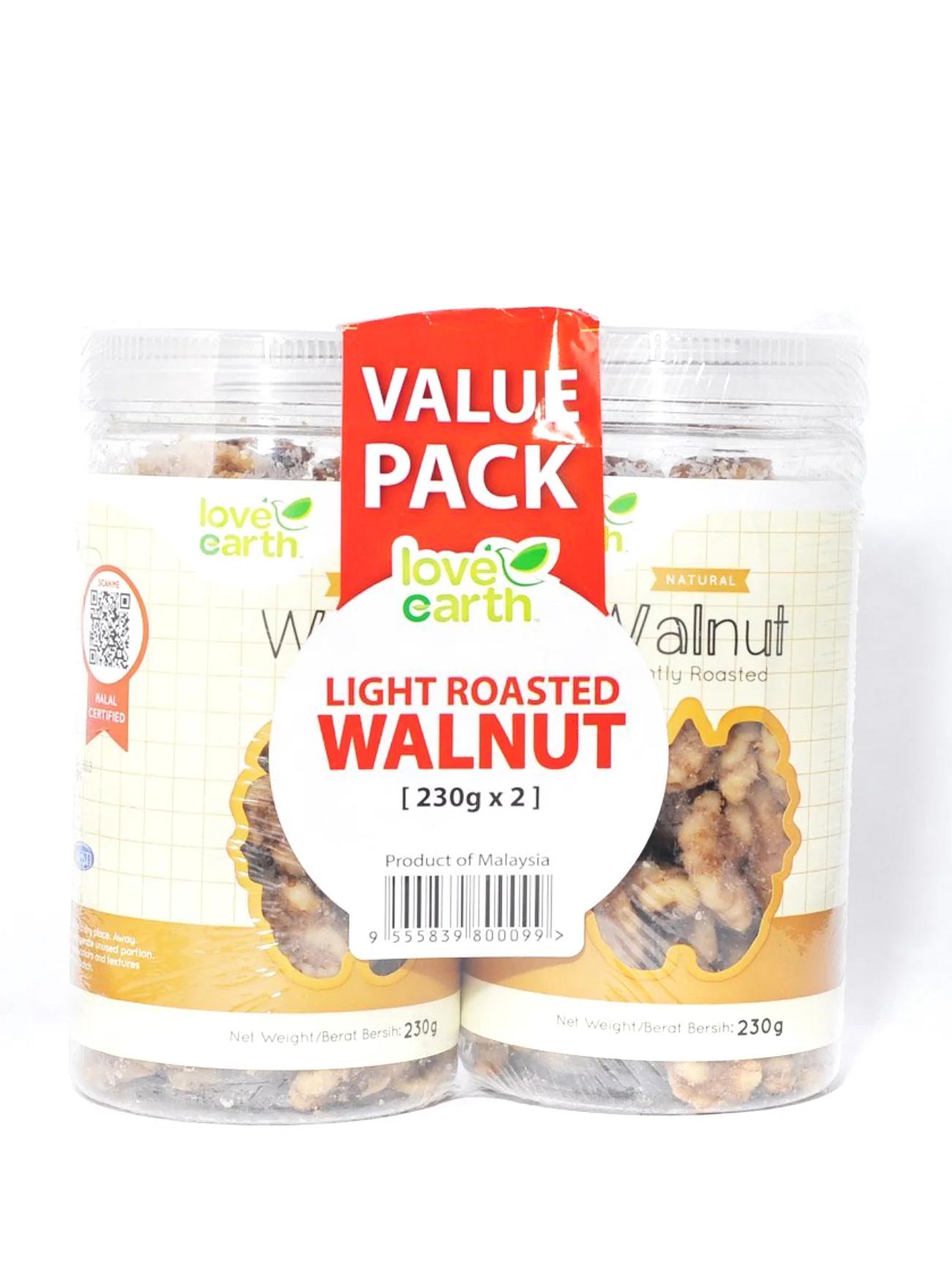 LOVE EARTH ORG LIGHTLY ROASTED WALNUT TP 230GX2 - Image 2