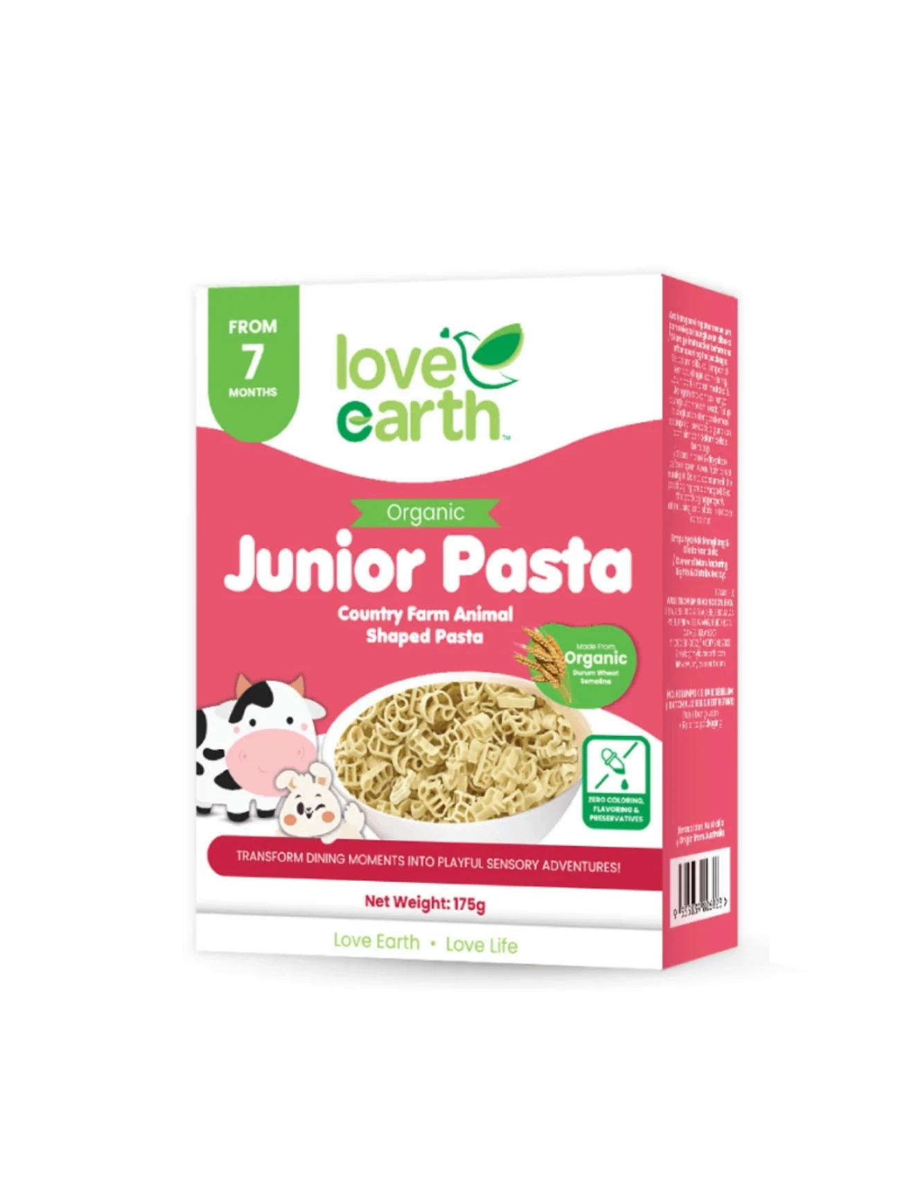 LOVE EARTH ORGANIC KIDS PASTA FARM ANIMALS 175G
