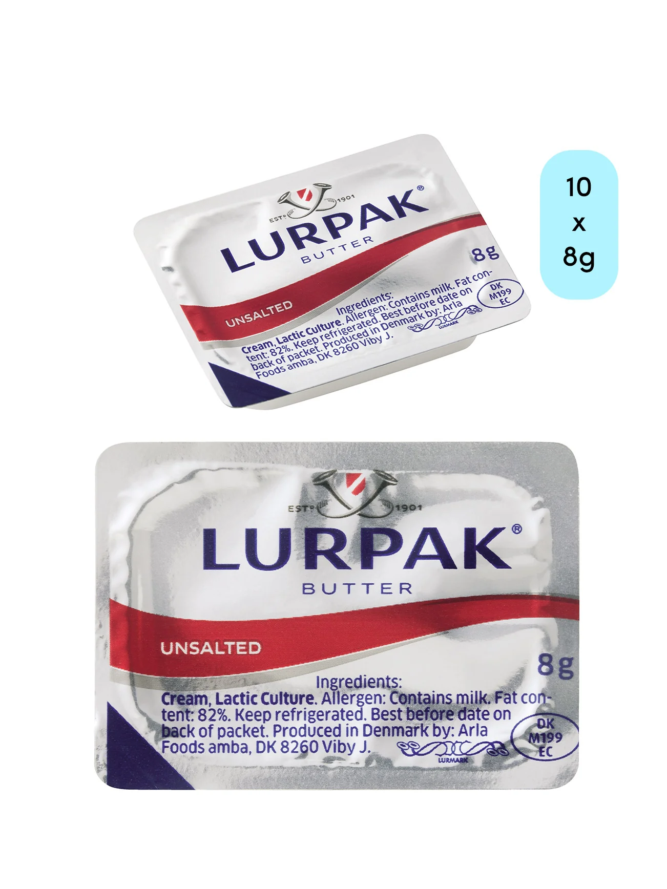 LURPAK BUTTER CUP UNSALTED 10X8GM