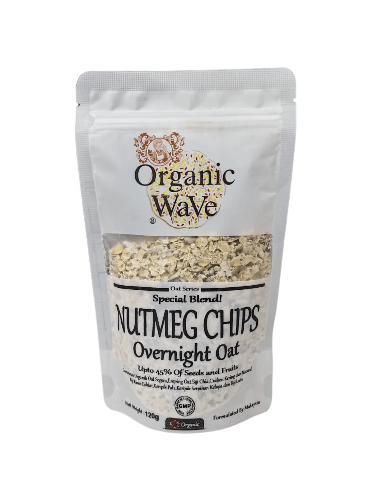 MAMAMI ORG WAVE OVERNIGHT OATS W NUTMEG 120GM
