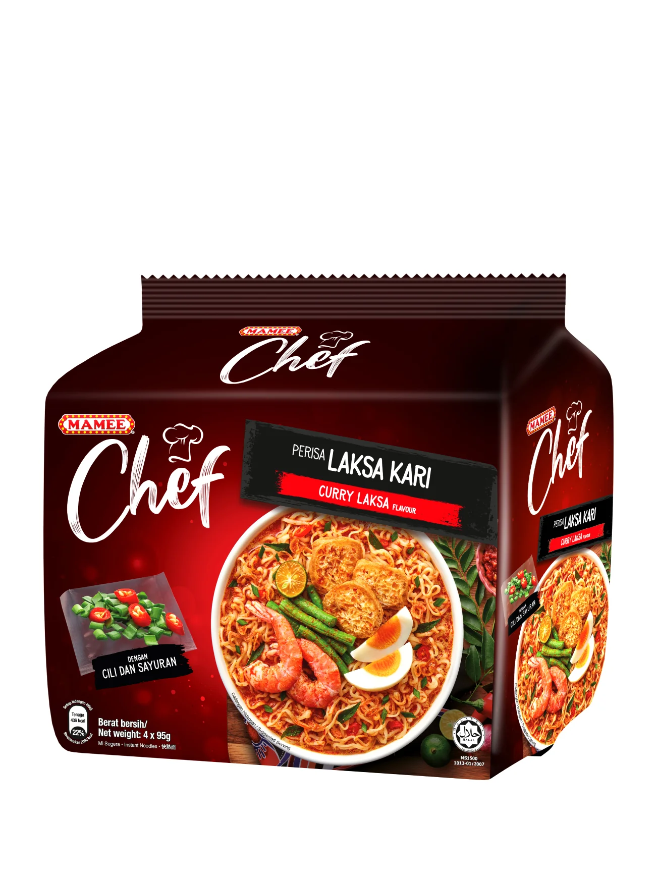 MAMEE CHEF CURRY LAKSA 4X89G - Image 2