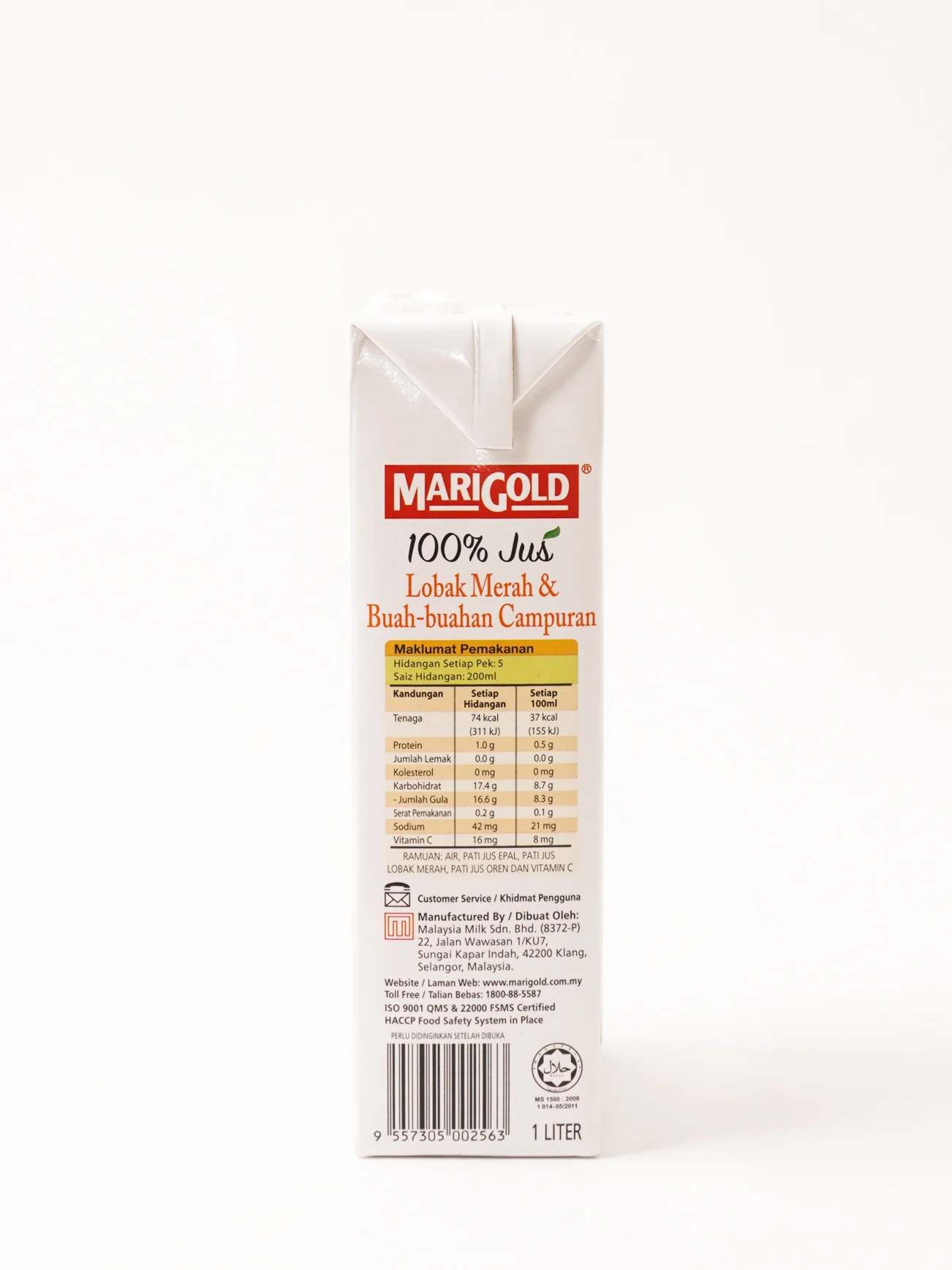 MARIGOLD 100% JUICE CARROT MIX FRUIT 1L - Image 5