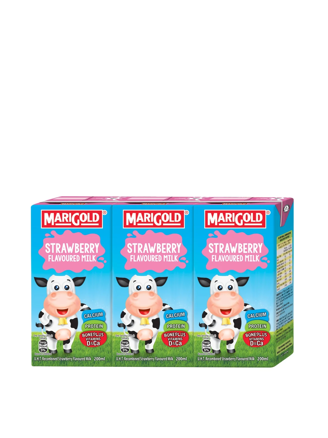 MARIGOLD UHT STRAWBERRY MILK 3X200ML