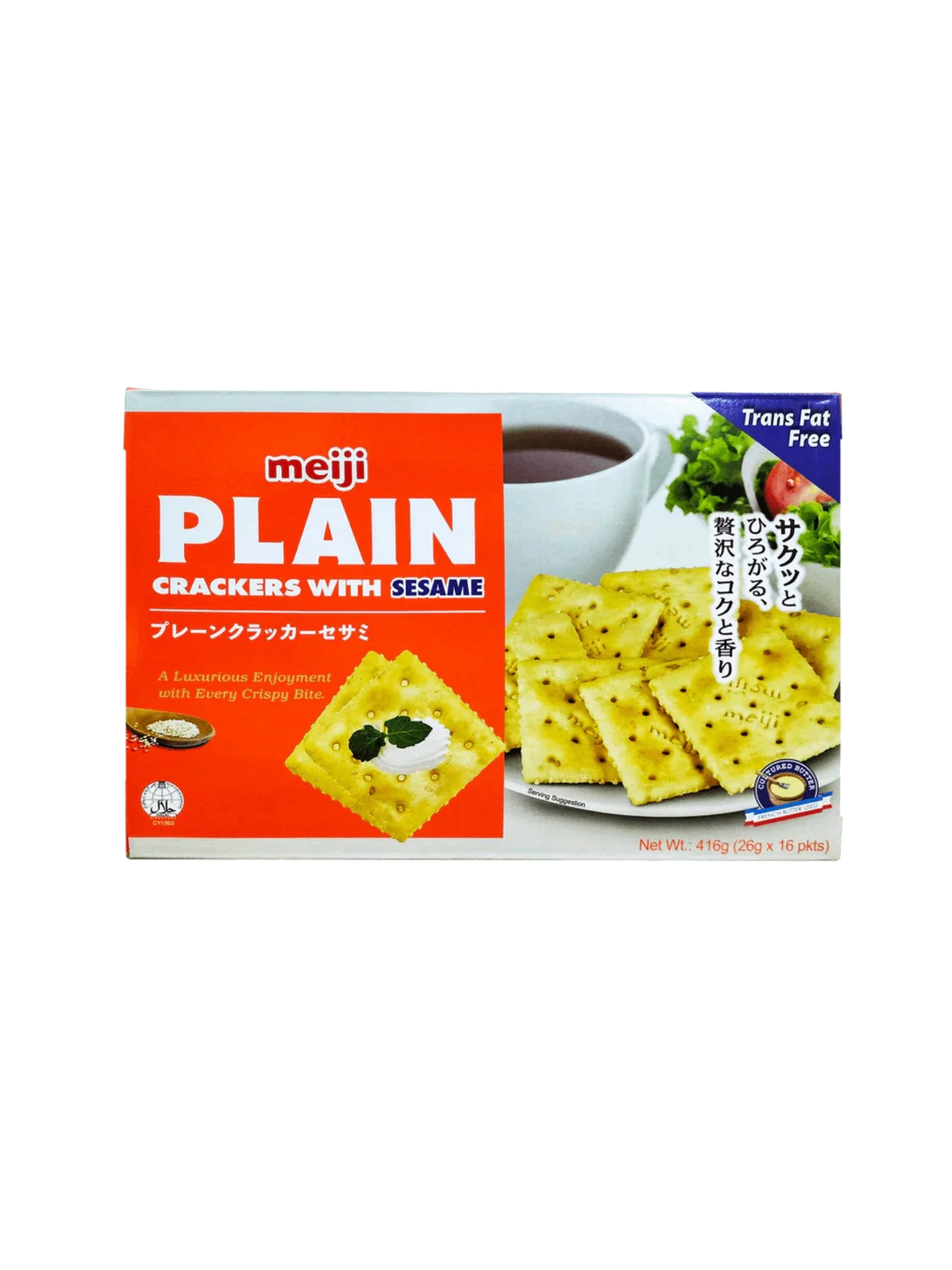 MEIJI PLAIN CRACKER SESAME 416G