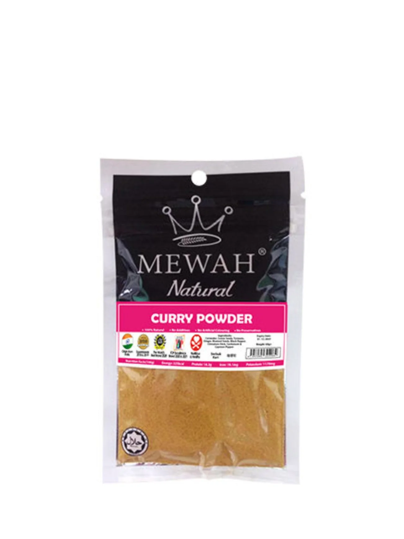 MEWAH NATURAL CURRY POWDER 60G