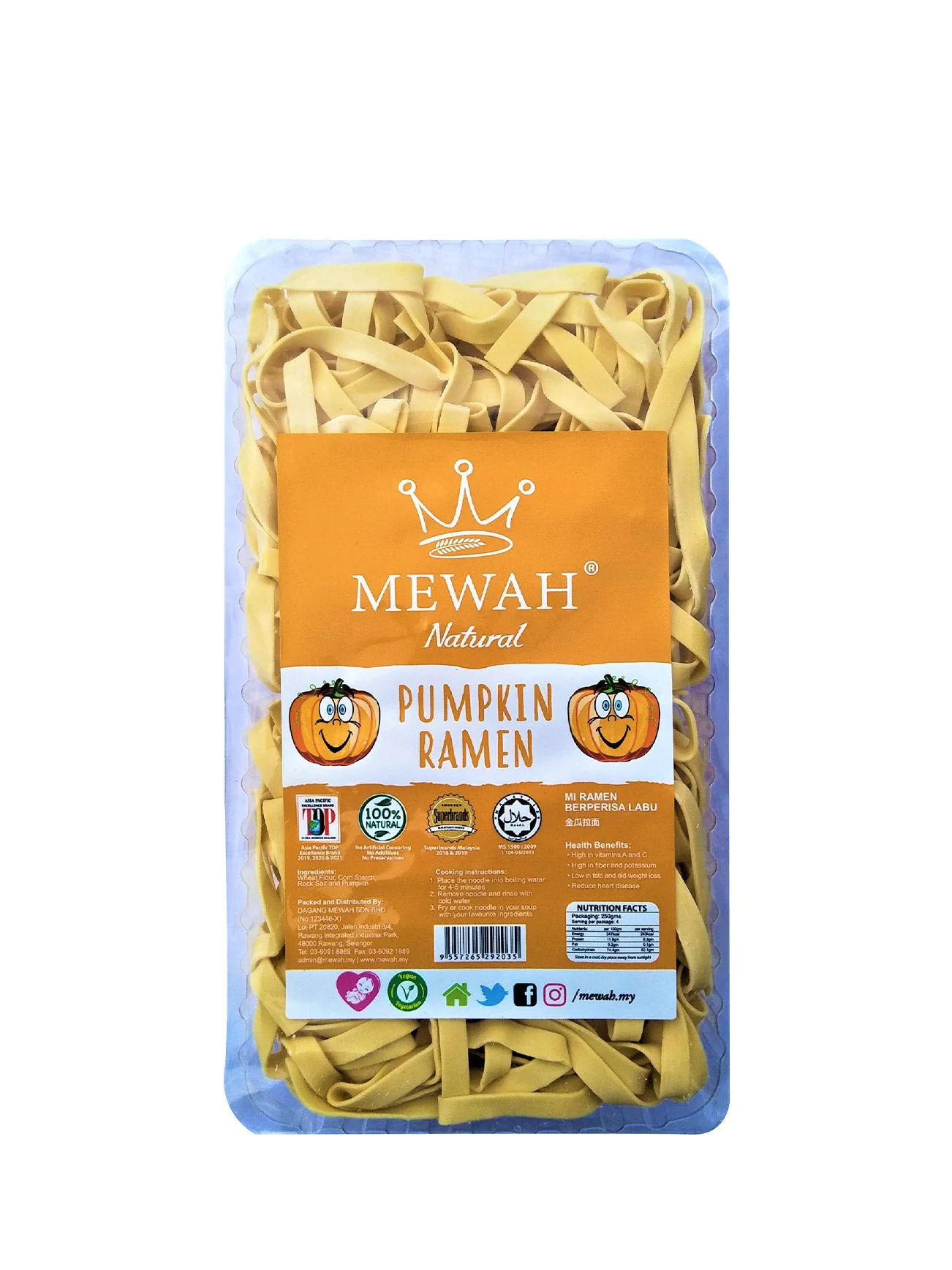 MEWAH NATURAL PUMPKIN RAMEN 250G
