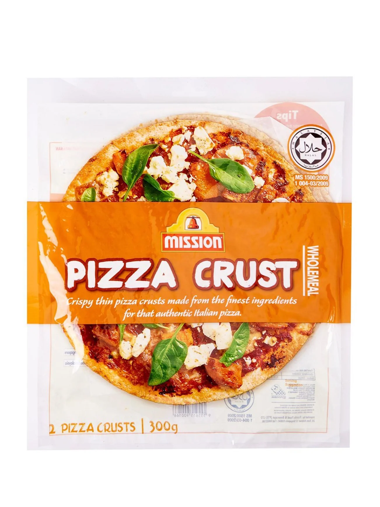 MISSION WHOLEMEAL PIZZA CRUST 300G