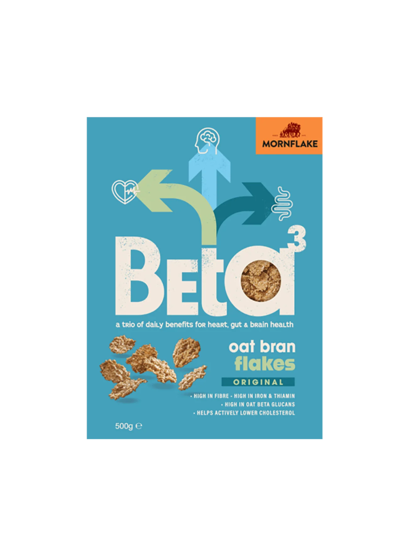 MORNFLAKE BETA3 OATBRAN FLAKES ORIGINAL 500G