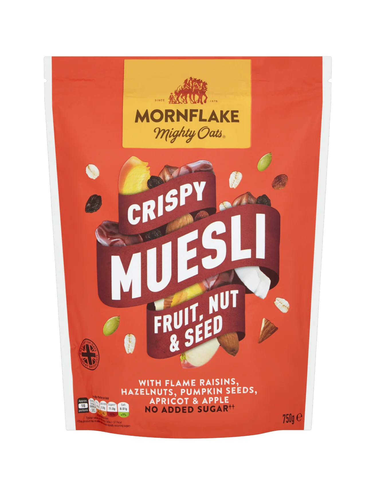 MORNFLAKE CRISPY MUESLI FRUIT&NUT 750G