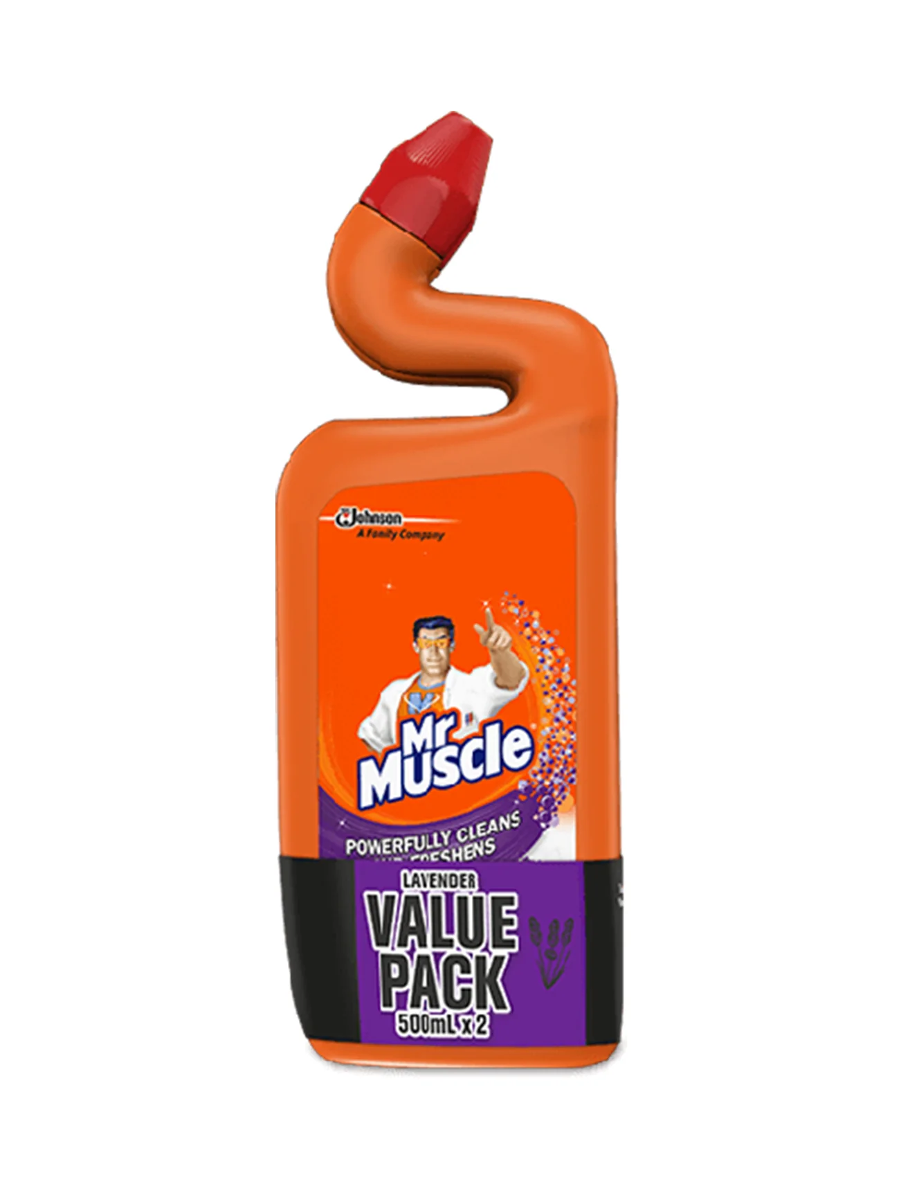 MR MUSCLE ADV TOILET CLEANER LAVENDER 2X500ML