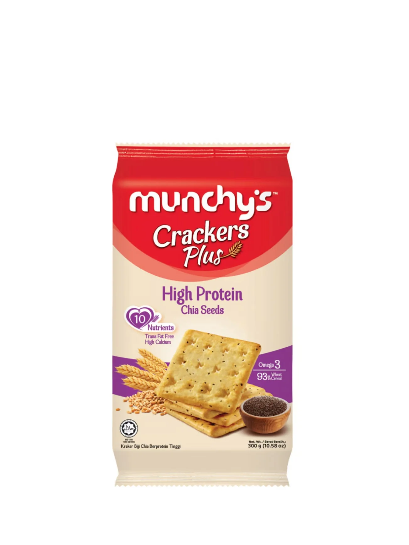 MUNCHY'S CRACKERS PLUS PROTEIN CHIA SEEDS 300G - Image 2