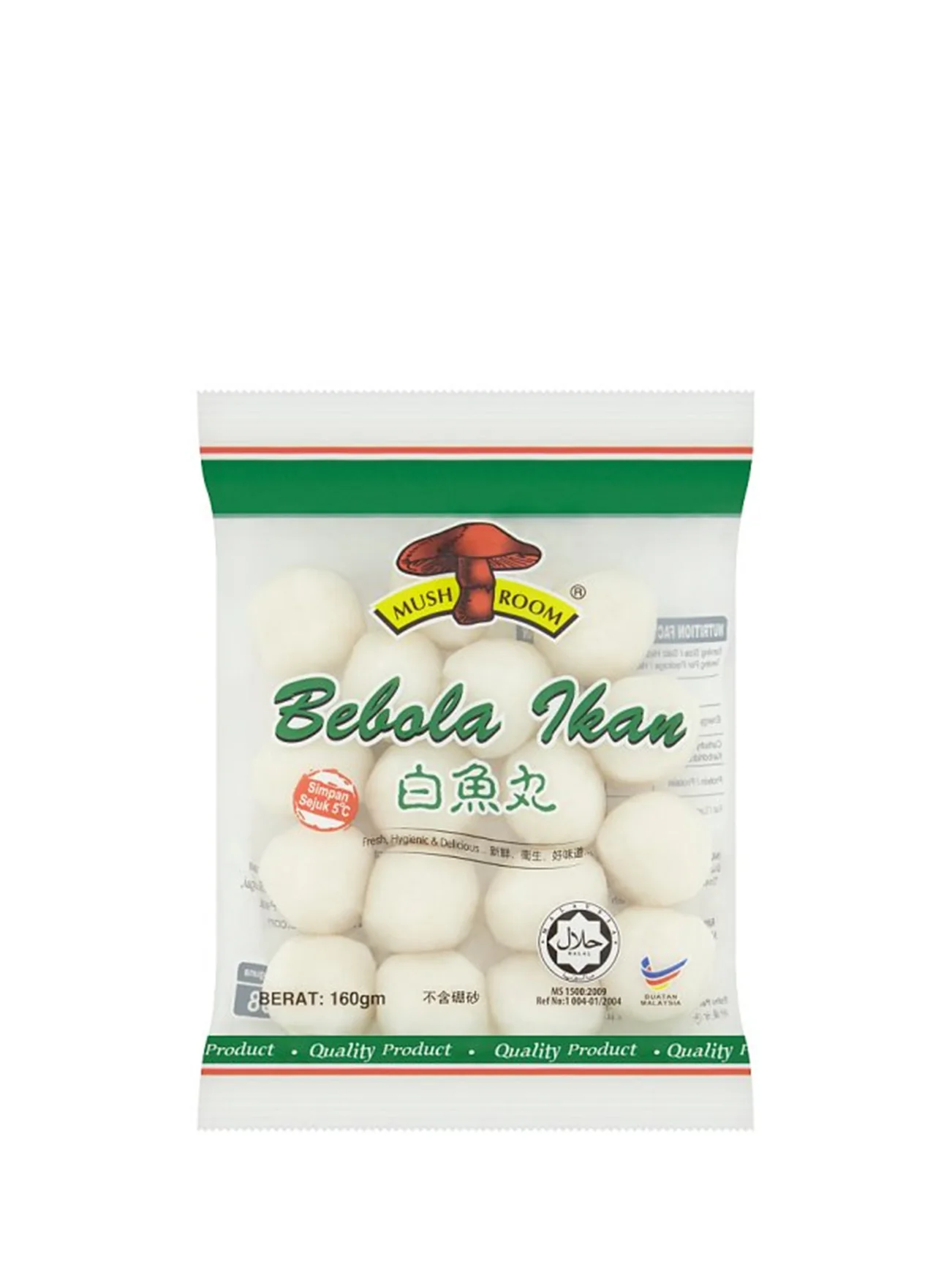 MUSHROOM SMALL WHITE FISH BALL 16'S 145GM - Image 2