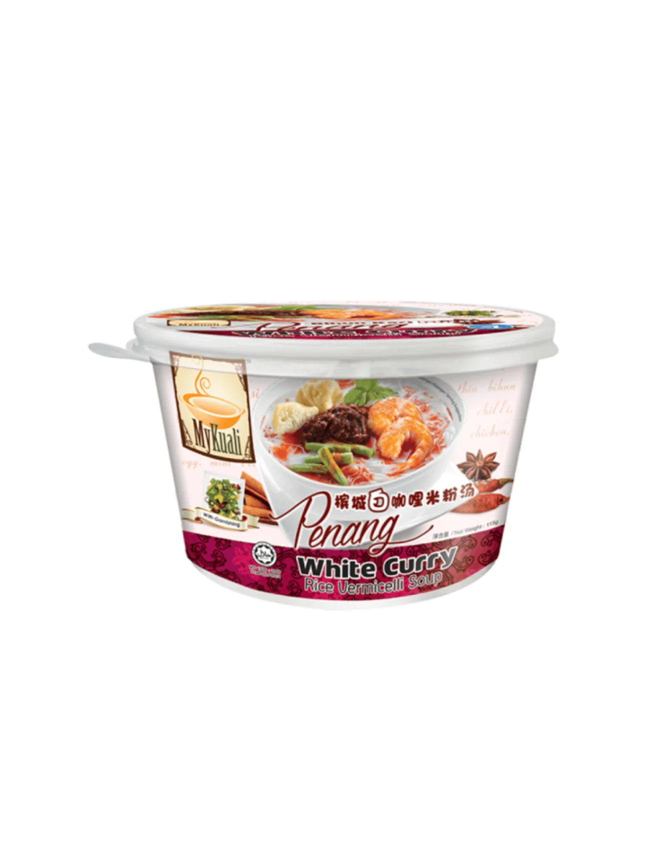 MYKUALI PENANG WHITE CURRY BIHUN 90GM