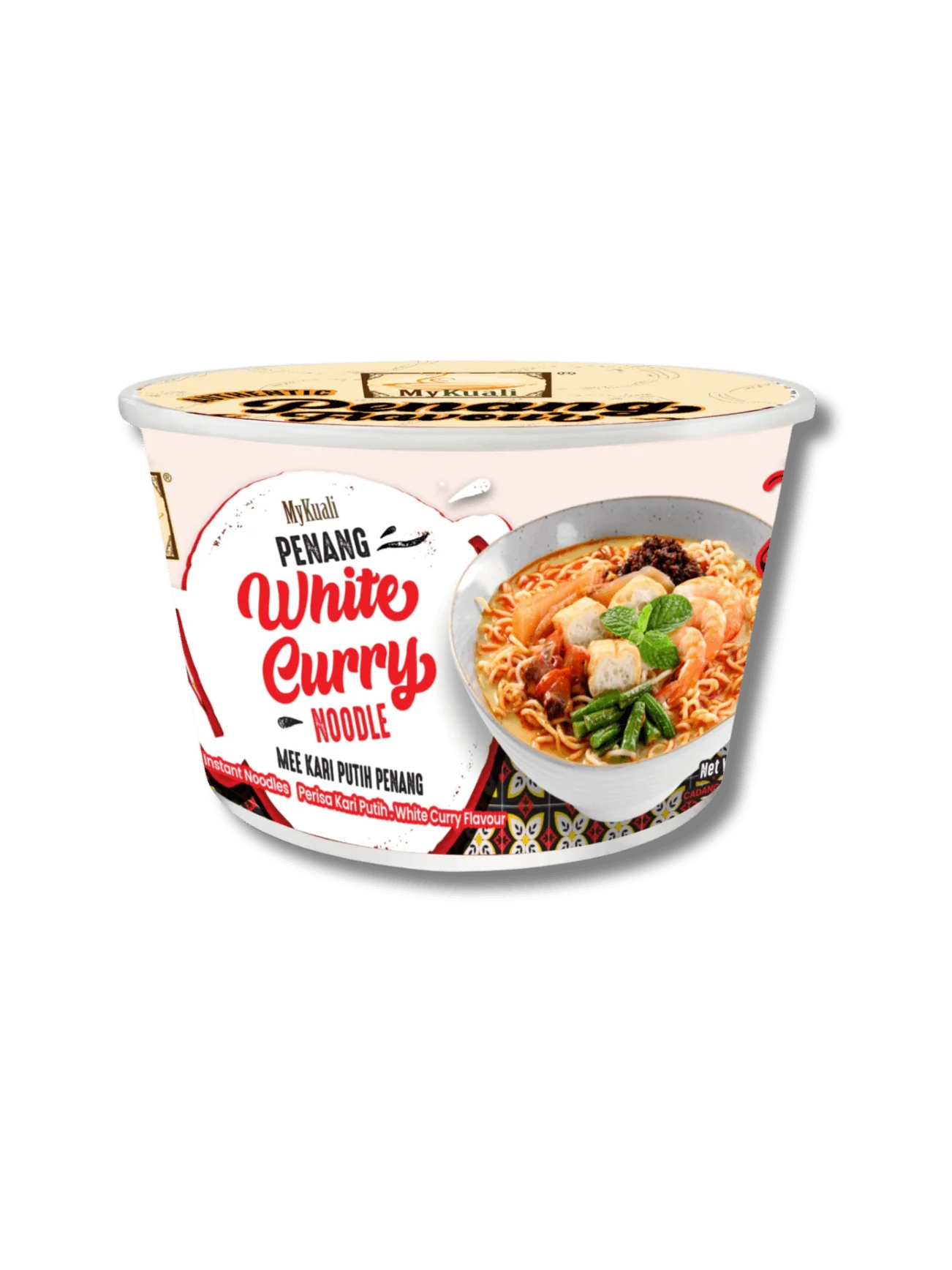 MYKUALI PENANG WHITE CURRY NOODLE (BOWL) 110G