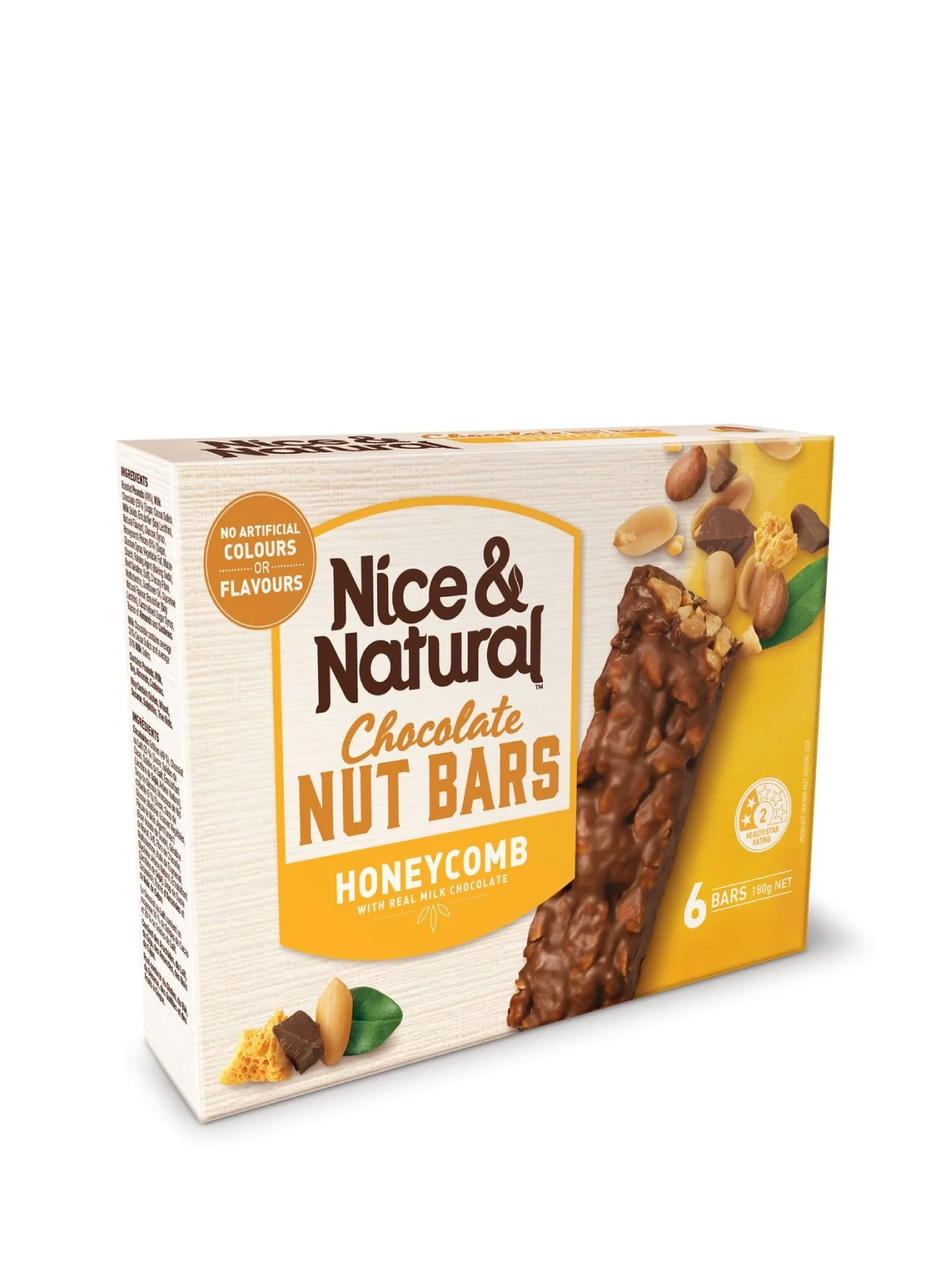 N&N CHOCOLATE NUT BARS HONEYCOMB 180G