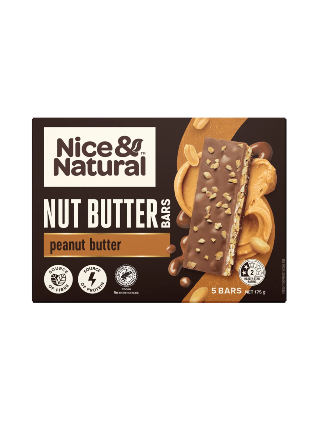 N&N NUT BUTTER BARS PEANUT BUTTER 5PK 175G