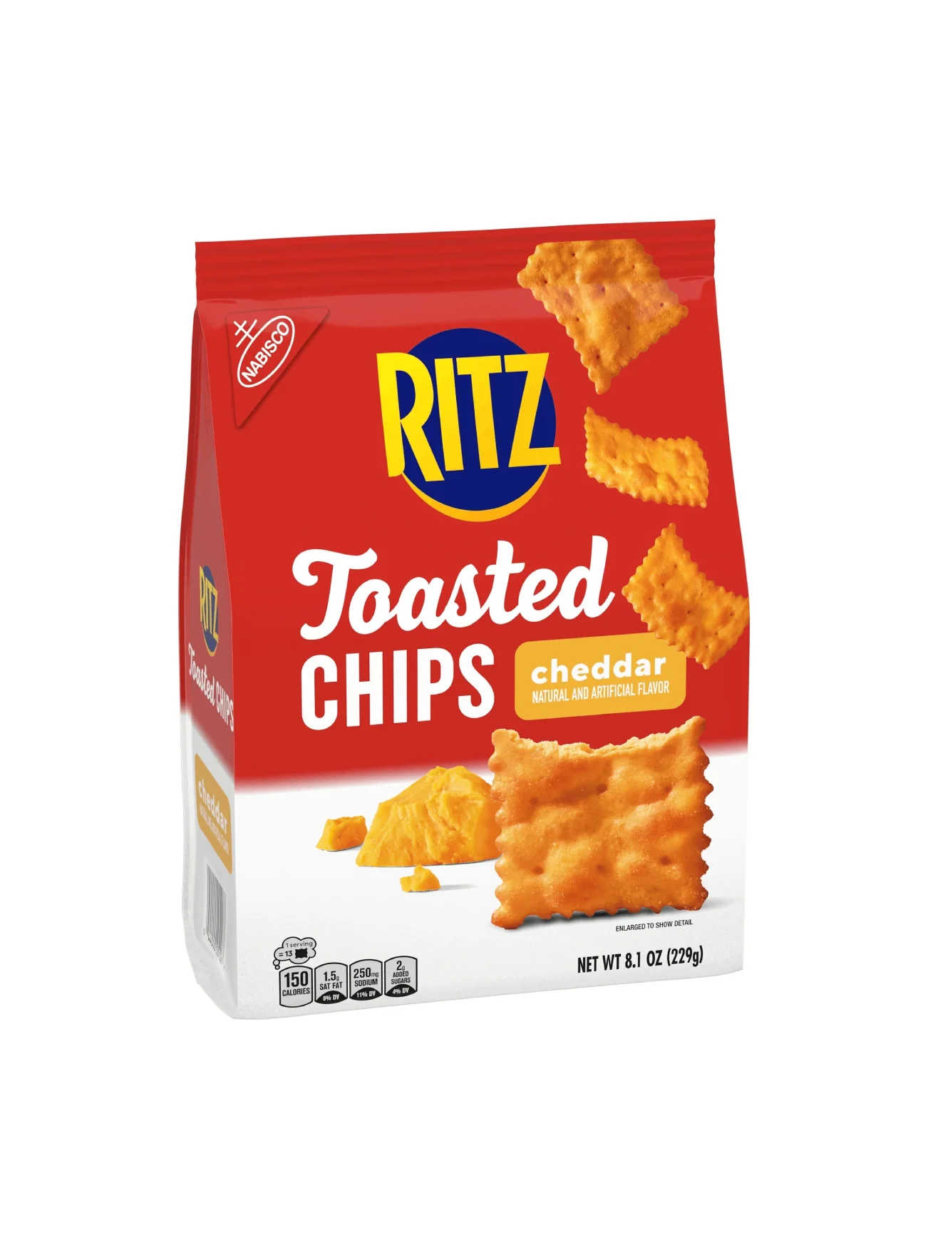 NABISCO RITZ TOASTED CHIPS CHEDDAR 8.1 OZ
