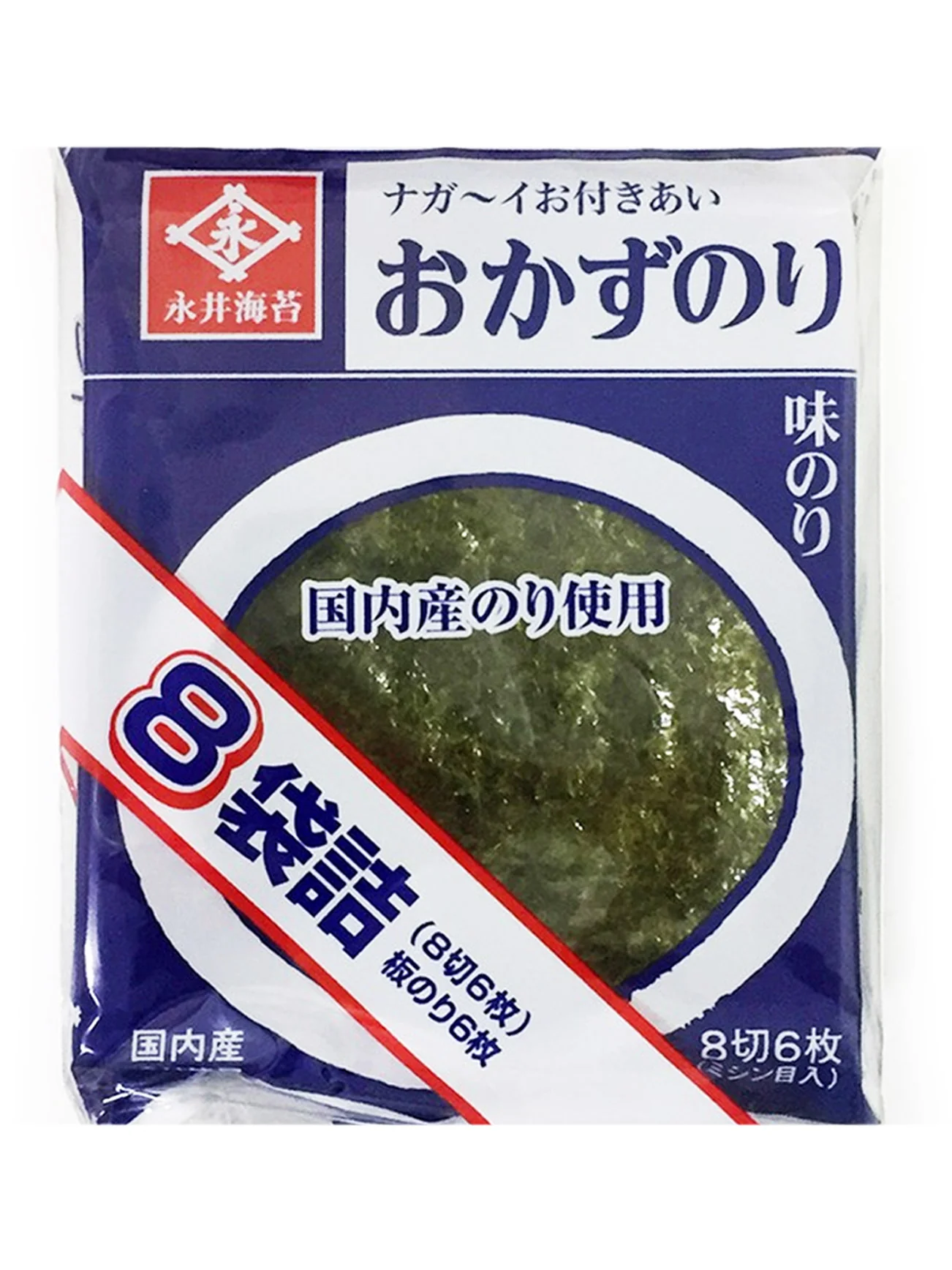 NAGAI NORI OKAZU SEAWEED (DRIED SEAWEED) 8PCS