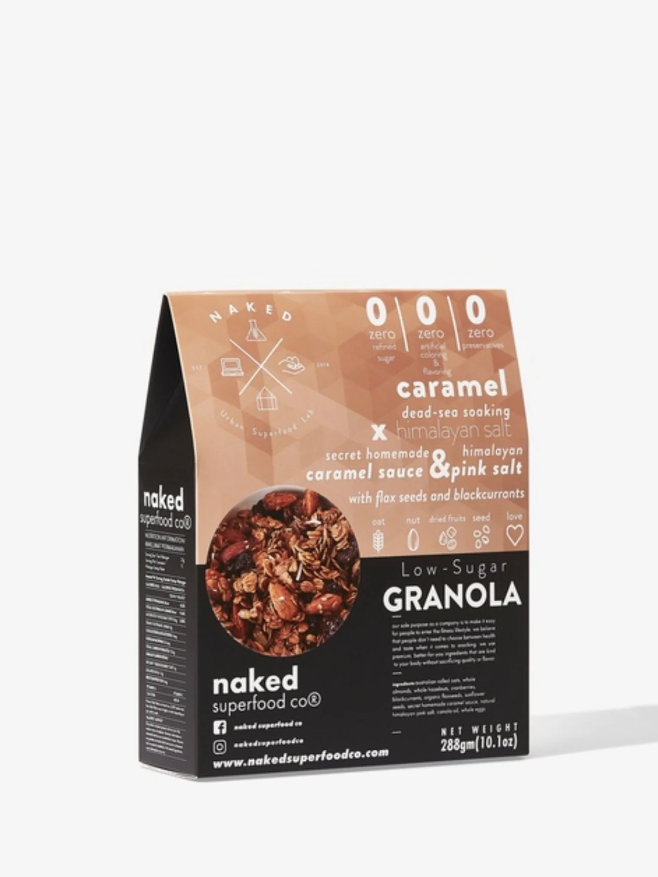 NAKED S/FOOD CO. GRANOLA CARAMEL 288G