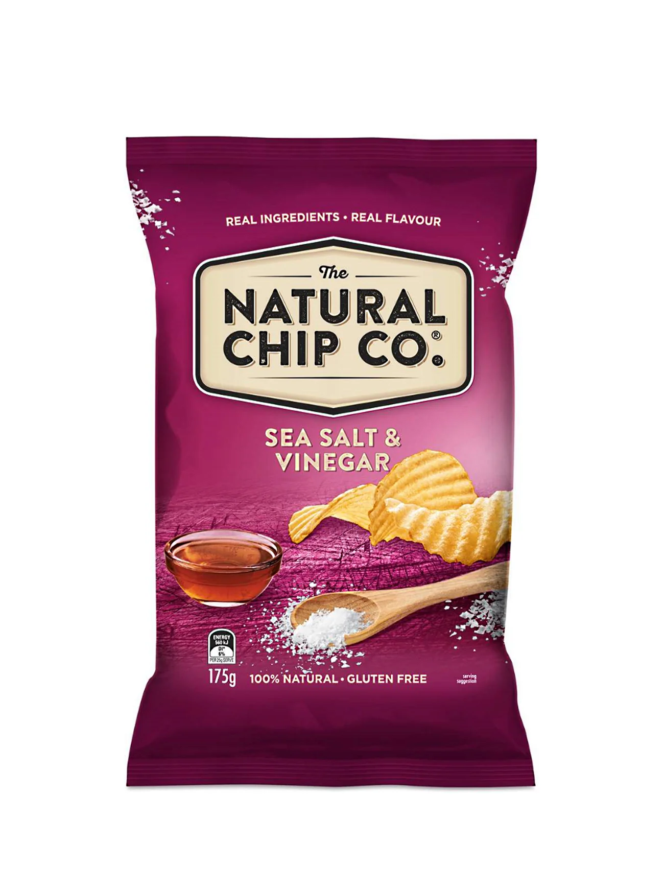 NATURAL CHIP CO SEA SALT & VINEGAR 175G