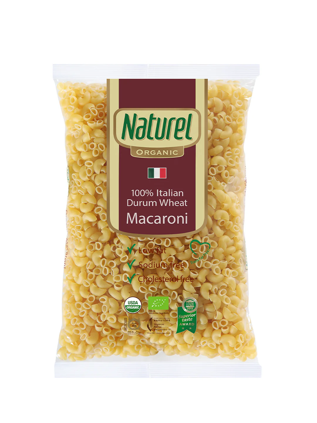 NATUREL ORGANIC MARCARONI 500GM