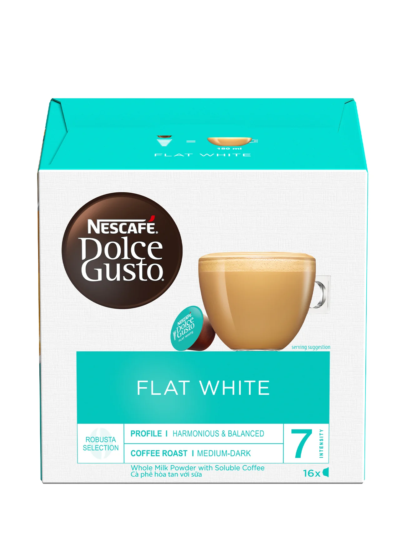 NESCAFE DOLCE GUSTO FLAT WHITE 16S
